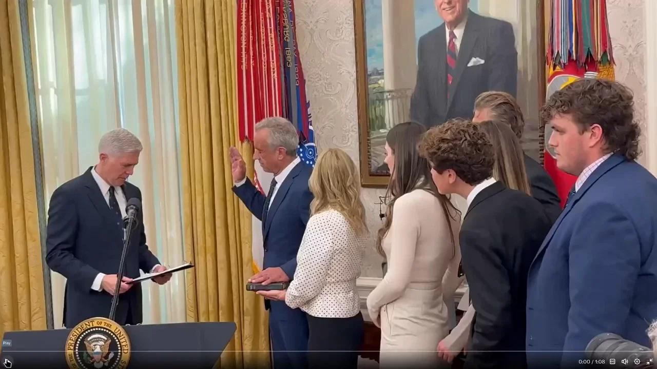 BREAKING: RFK Jr. has now been SWORN IN as HHS Secretary!