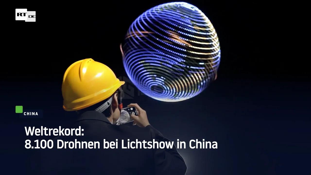 ⁣Weltrekord: 8.100 Drohnen bei Lichtshow in China