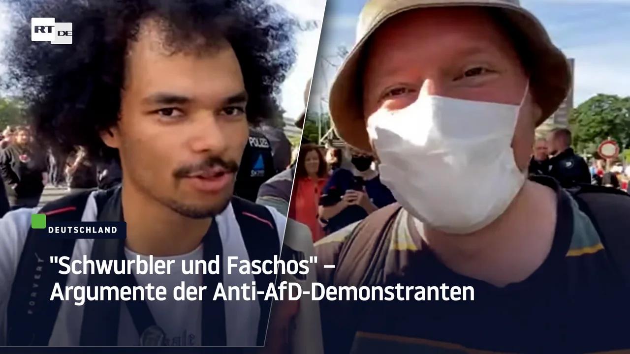 ⁣"Schwurbler und Faschos" – Argumente der Anti-AfD-Demonstranten