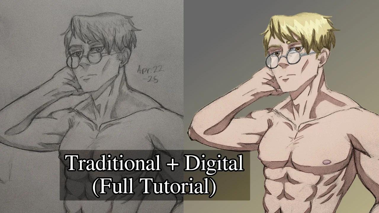 [Tutorial] - Traditional Drawing with Digital Coloring