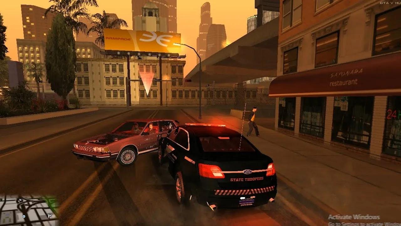 GTA SA Police Chase San Andreas State Police Traffic Stop SAPD FR