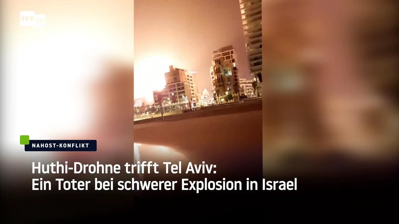 ⁣Huthi-Drohne trifft Tel Aviv: Ein Toter bei schwerer Explosion in Israel