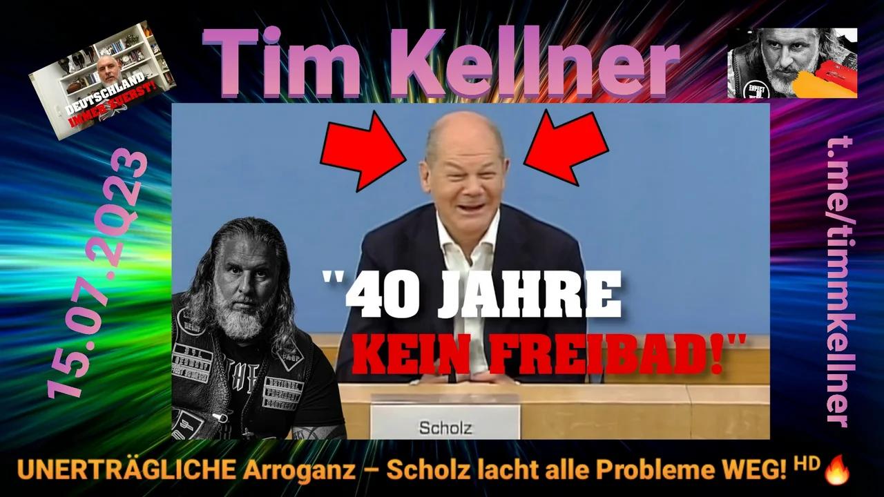 Tim Kellner - UNERTRÄGLICHE Arroganz – Scholz lacht alle Probleme WEG ...