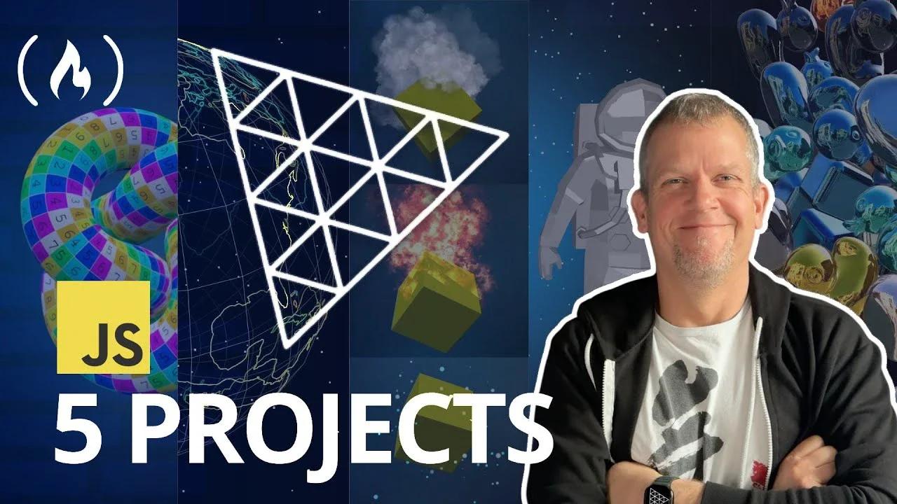 JavaScript - with Three.js - 5 Projects for Beginners