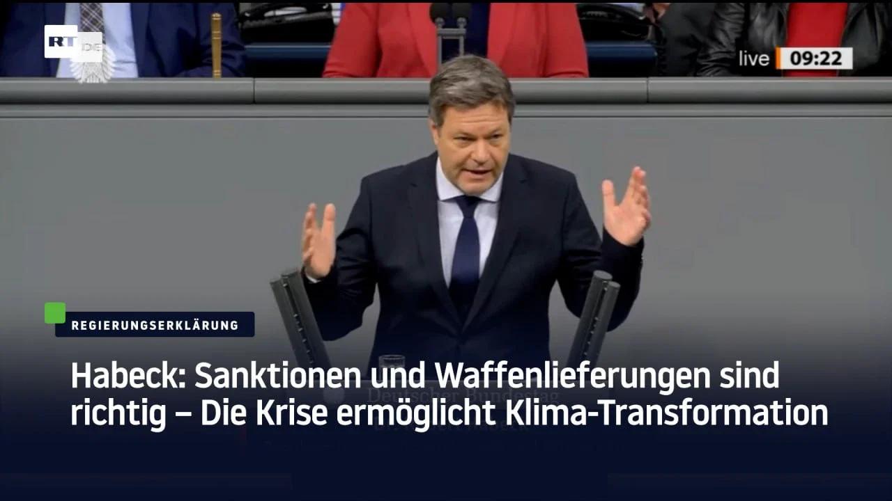 Habeck: Sanktionen Und Waffenlieferungen Sind Richtig – Die Krise ...