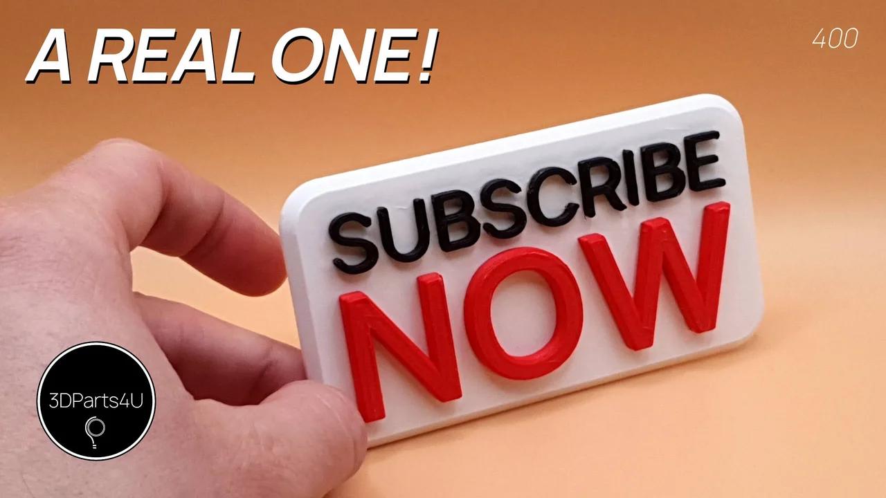 🔴 A Real Subscribe Now Button - YouTube Play Button 3D Print ...