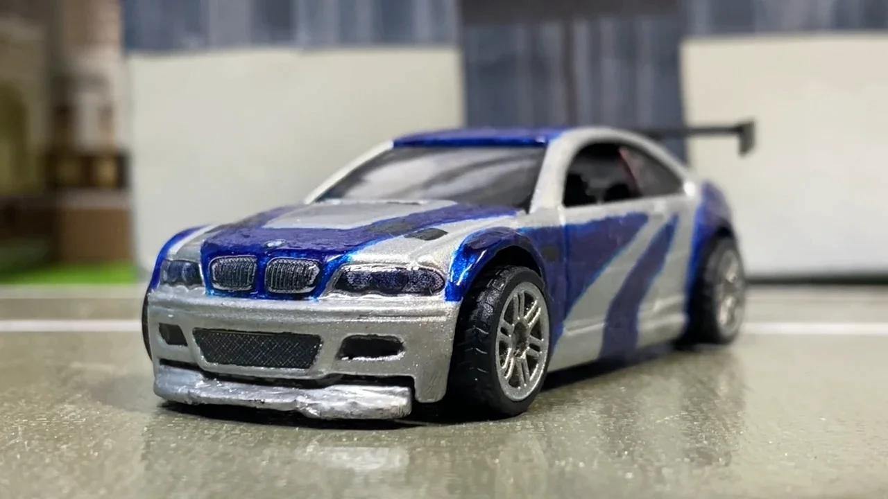 Custom Hot wheels BMW M3 GTR NFS Most Wanted
