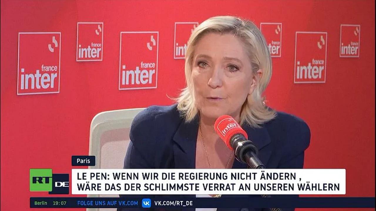 ⁣Wahlen in Frankreich: Le Pen zeigt sich optimistisch