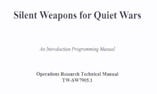 SILENT WEAPONS for QUIET WARS