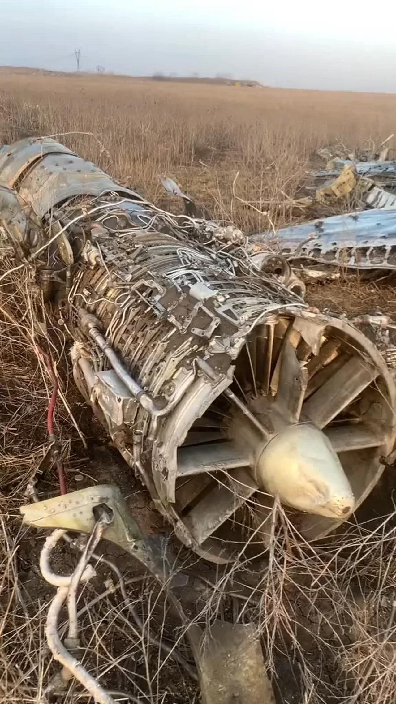A Ukrainian Su-24 bomber destroyed by Russian Air Force fighter ...