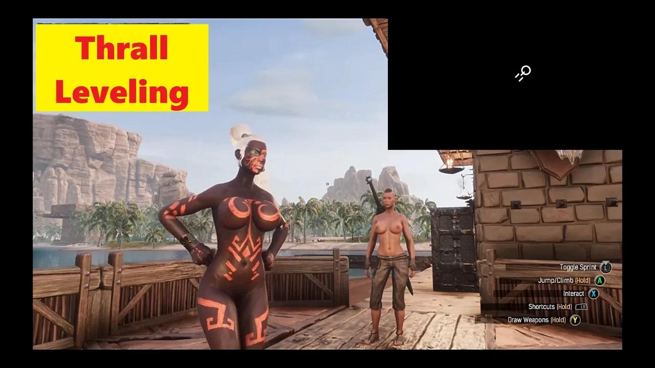 Conan Exiles Full Nude Thrall Leveling #boosteroid Bouncing Busty Boobs