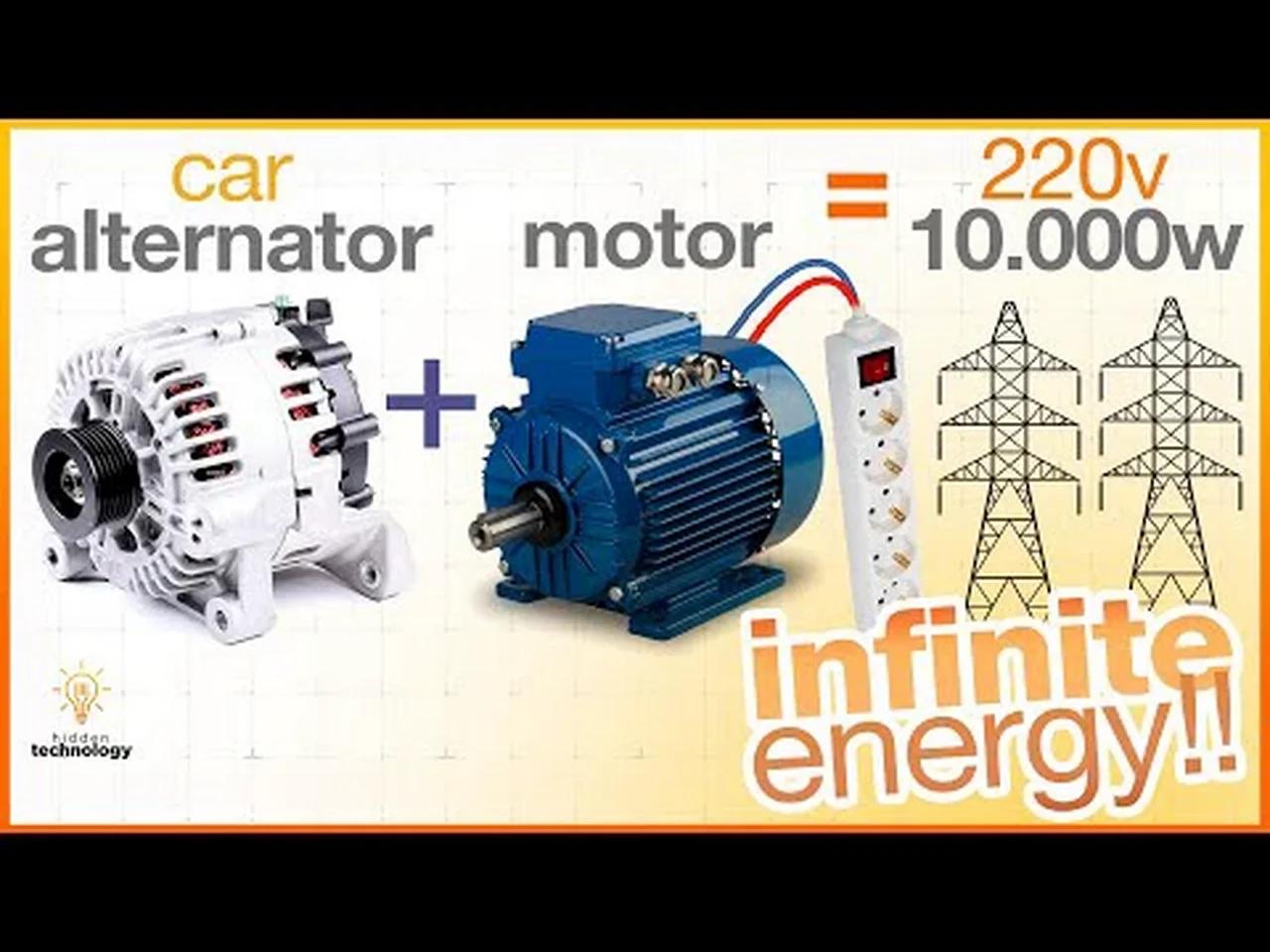 Get Free Energy With Ac Motor And Car Alternator
