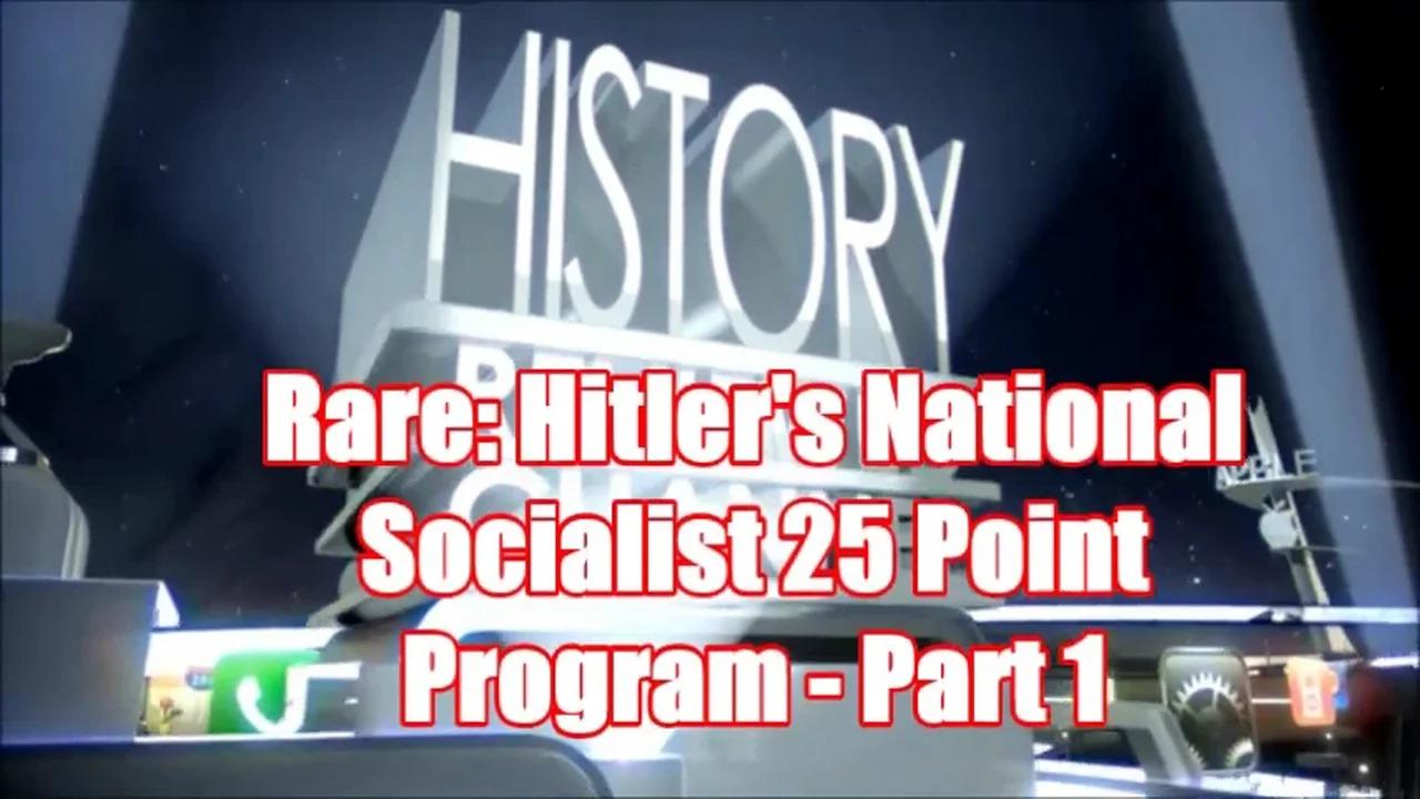 Rare Hitler's National Socialist 25 Point Program Part 1