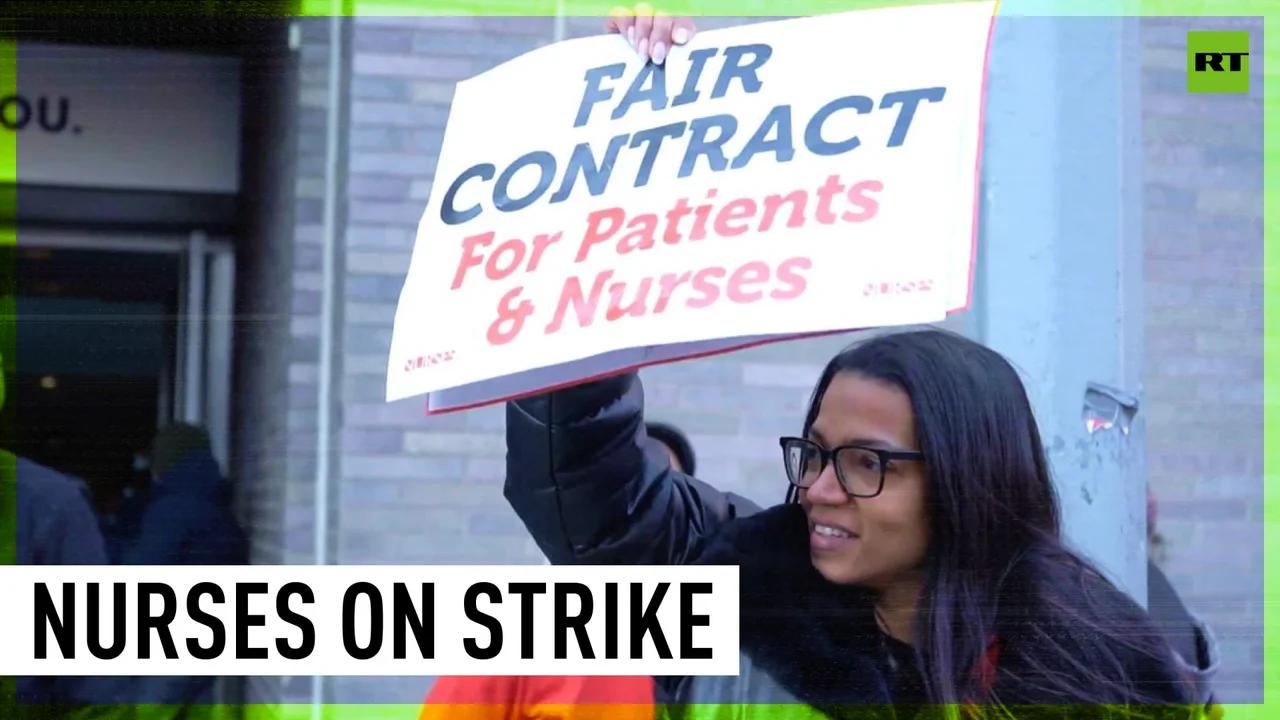 Thousands Of Nurses Go On Strike In New York Demanding Better Working