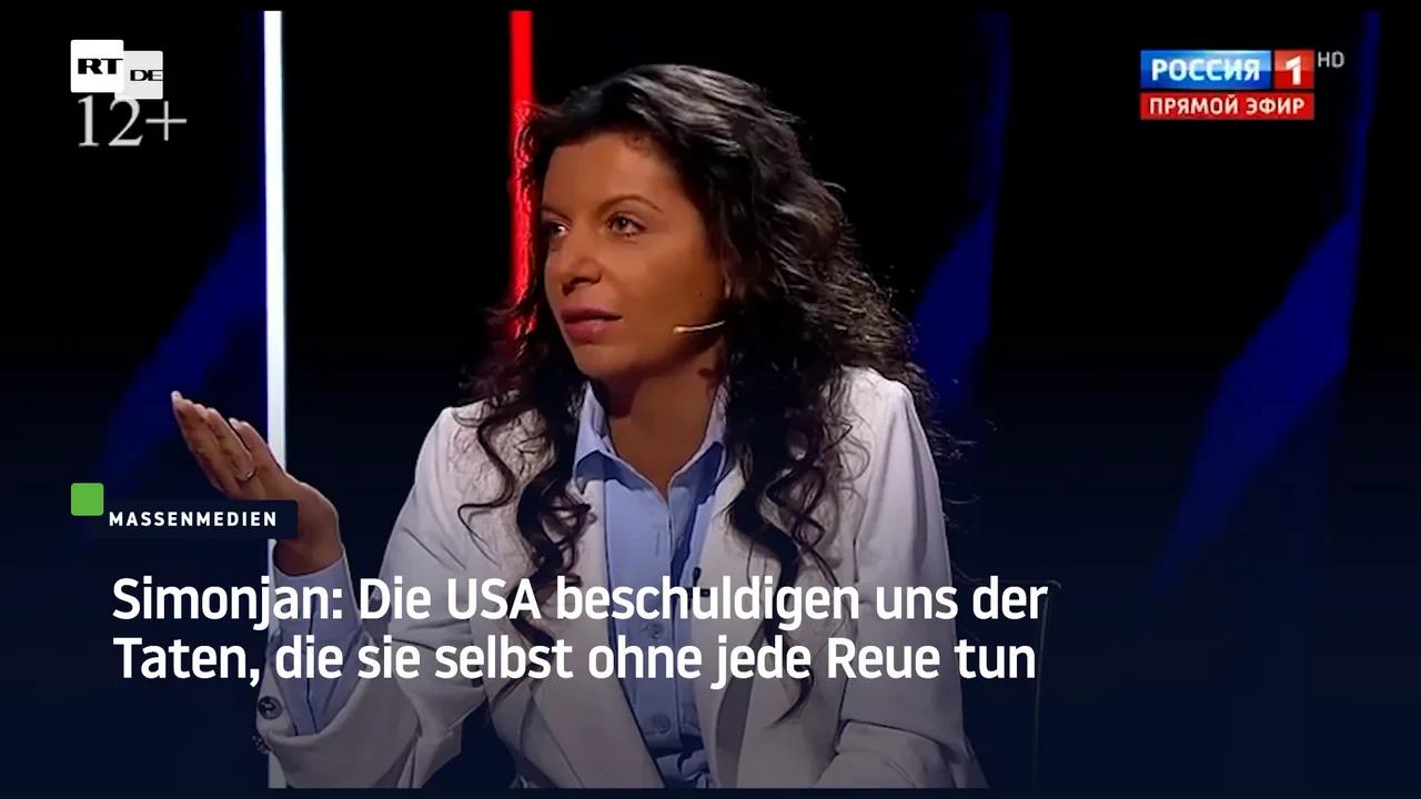 ⁣Simonjan: Die USA beschuldigen uns der Taten, die sie selbst ohne jede Reue tun