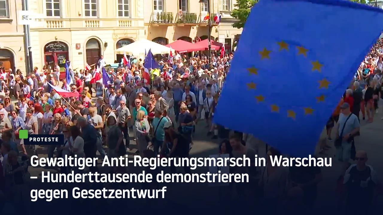 Gewaltiger Anti-Regierungsmarsch In Warschau – Hunderttausende ...