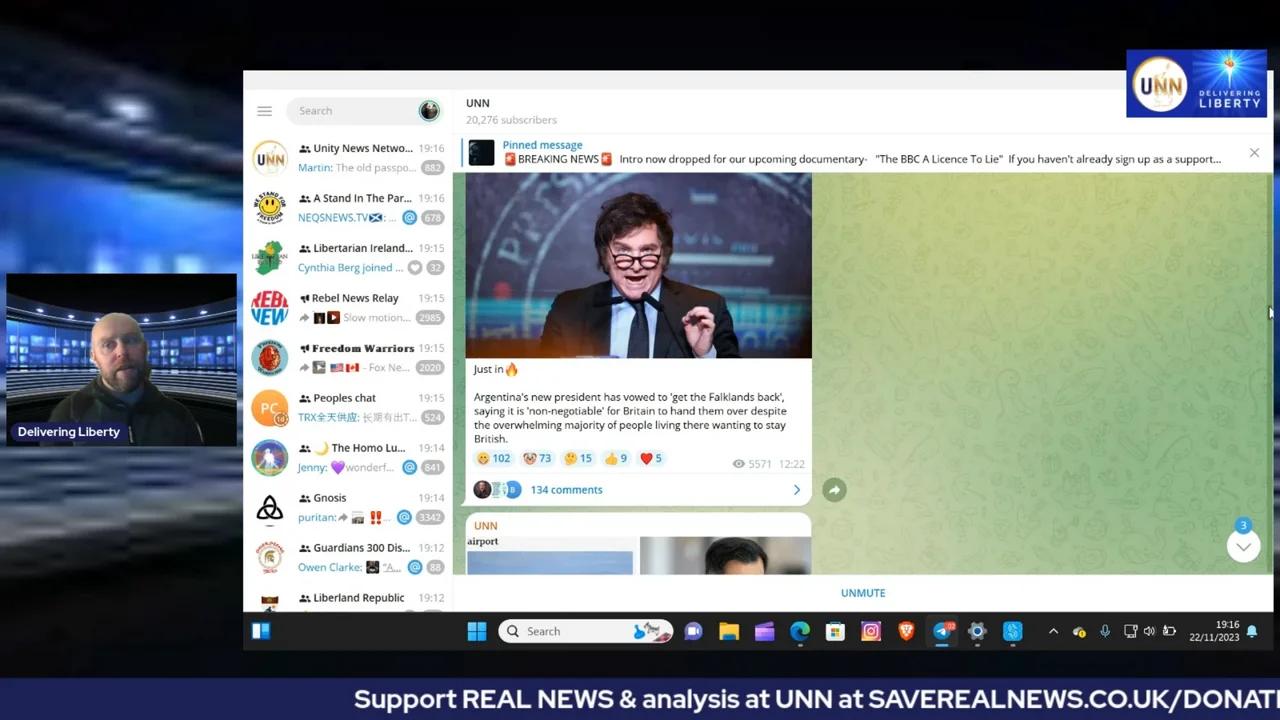 Unity News Network hosted by Delivering Liberty FULL SHOW - 22nd Nov 2023