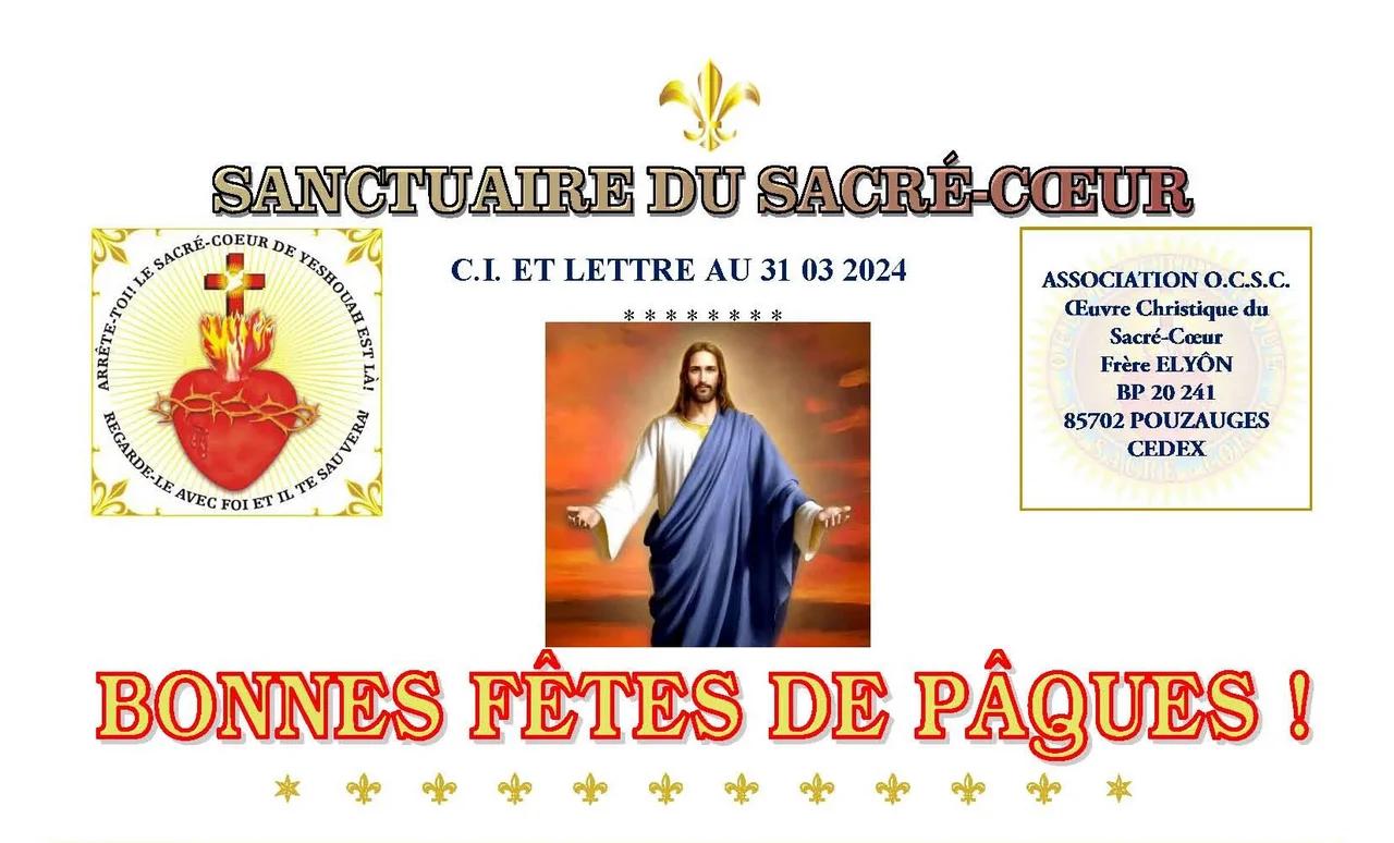 C.I. ET LETTRE GENERALE DE PÂQUES AU 31 03 2024