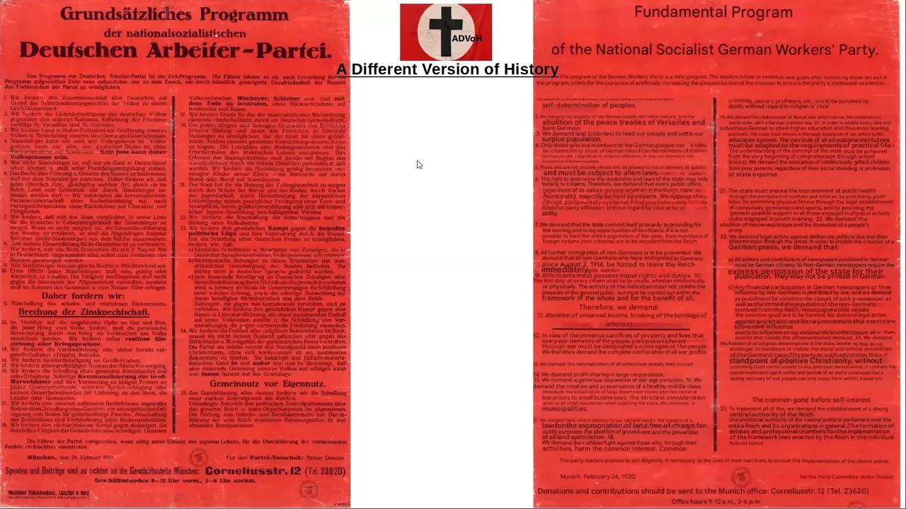 NSDAP 25 point plan German - 1920 copy