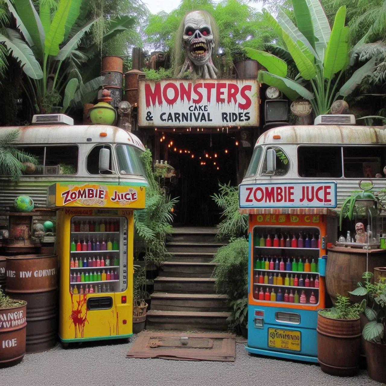 monsters cake and carnival rides