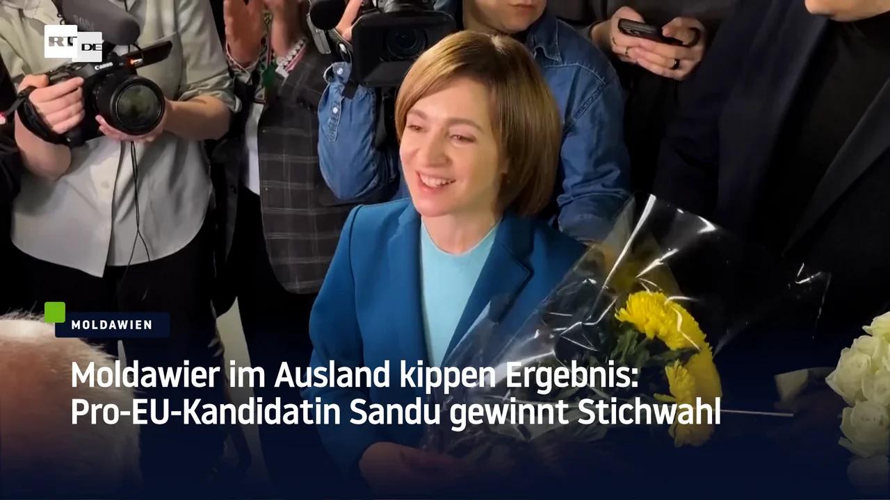 ⁣Moldawier im Ausland kippen Ergebnis Pro-EU-Kandidatin Sandu gewinnt Stichwahl