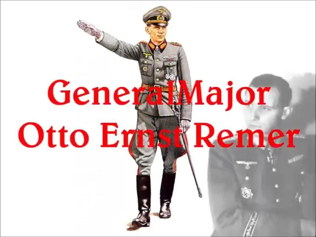 Oberst Otto Ernst Remer in neewsreel after the 20th of July
