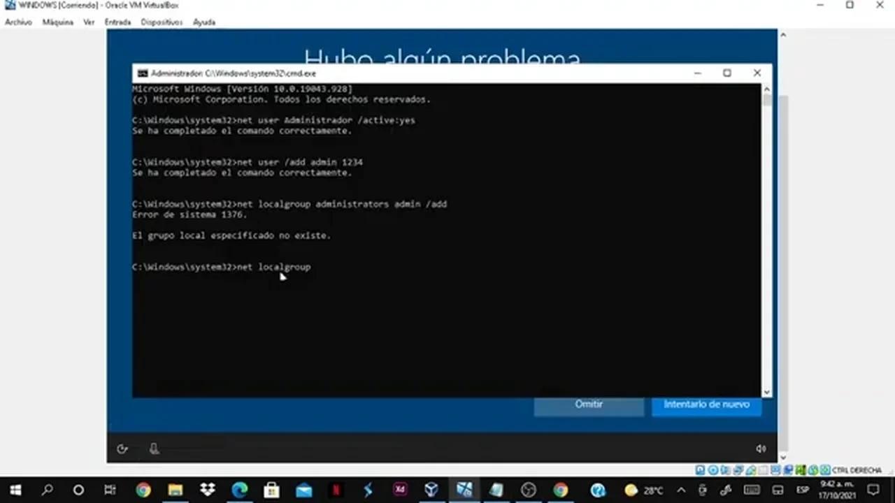 ooberegion error windows 10 virtualbox