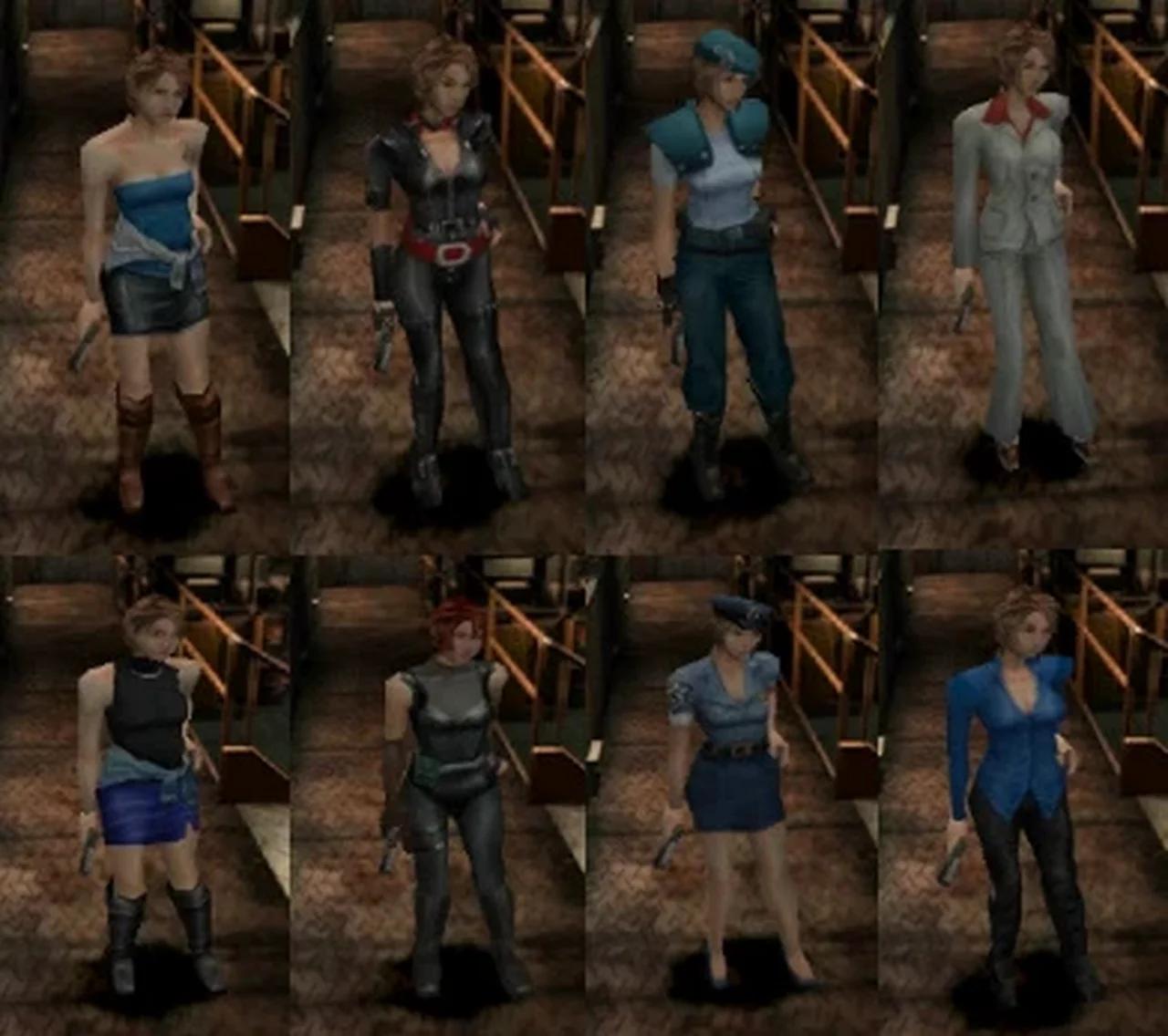 Todos los vestuarios de resident evil 3 nemesis
