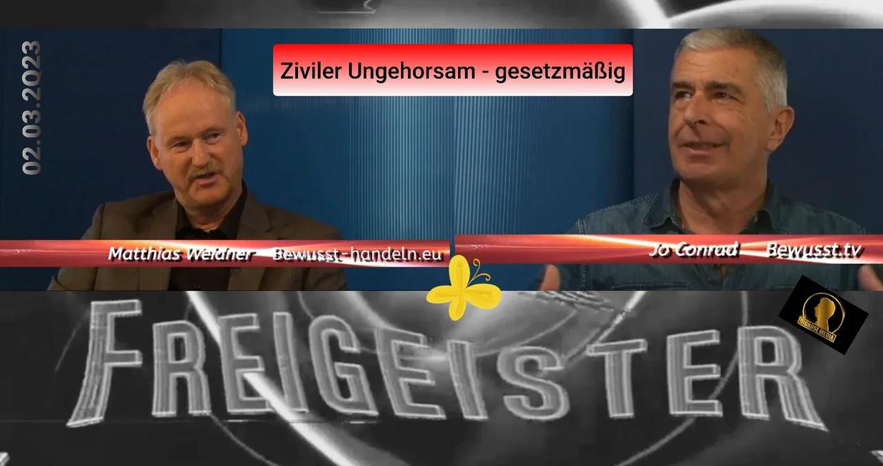 Matthias Weidner Zu Gast Bei Jo Conrad Bewu T Tv Ziviler Ungehorsam Gesetzm Ig Q