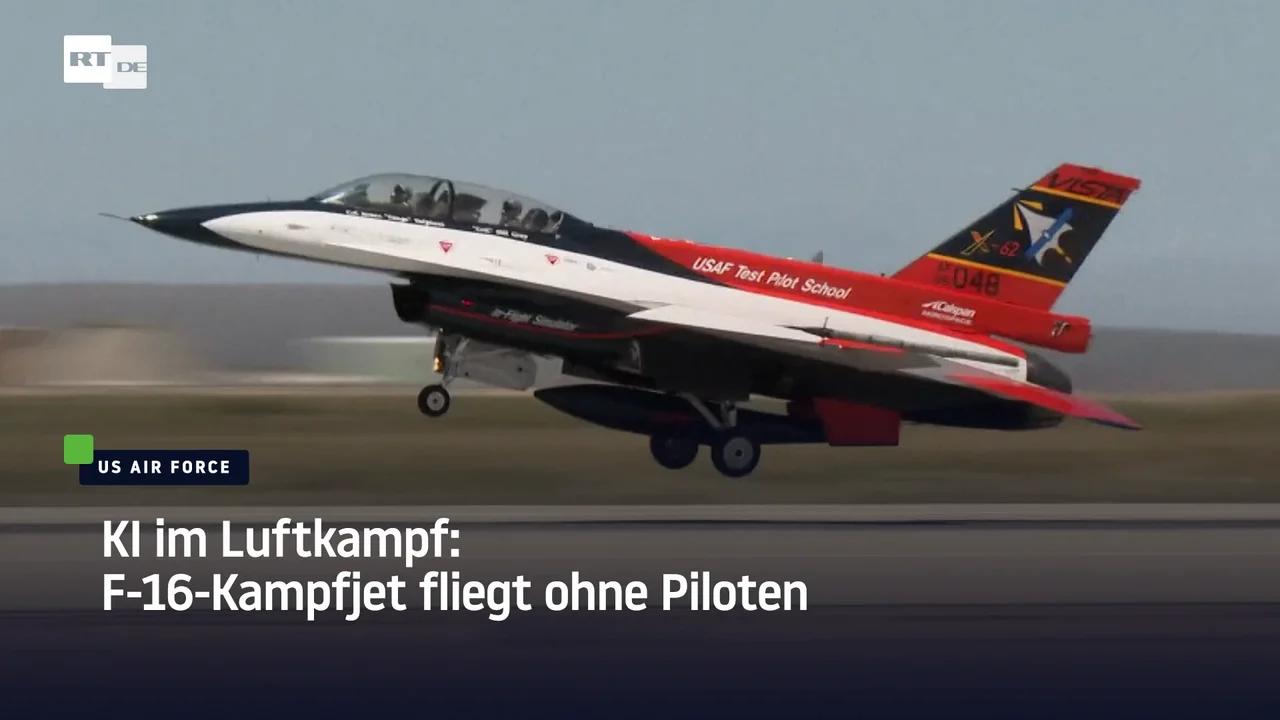 ⁣KI im Luftkampf: F-16-Kampfjet fliegt ohne Piloten