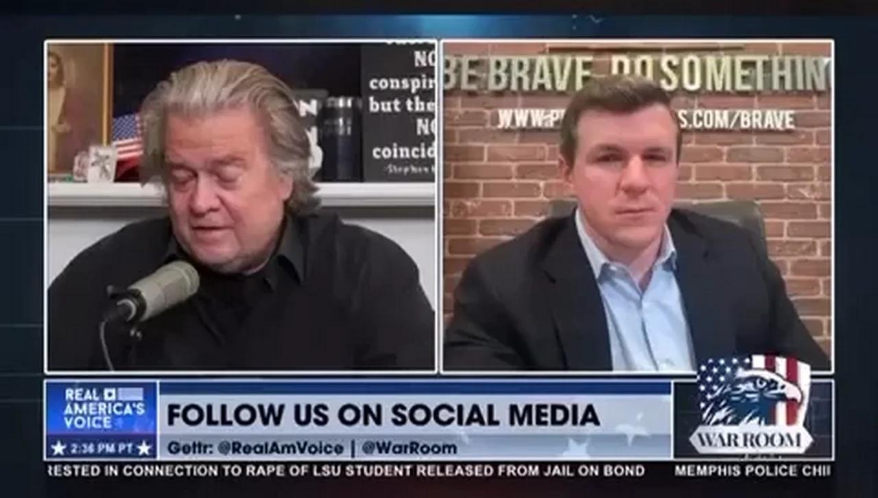 James O'Keefe Joins Steve Bannon on Real America's Voice to Discuss Pfizer Gain of Function Revelations