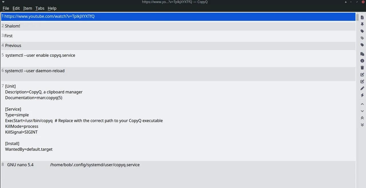 copyQ | How to make Copy and paste the second/next item on MX Linux ...