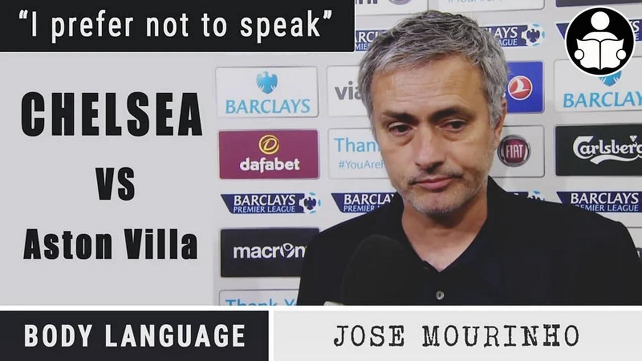 Body Language Jose Mourinho I Prefer Not To Speak Chelsea Vs Aston Villa 