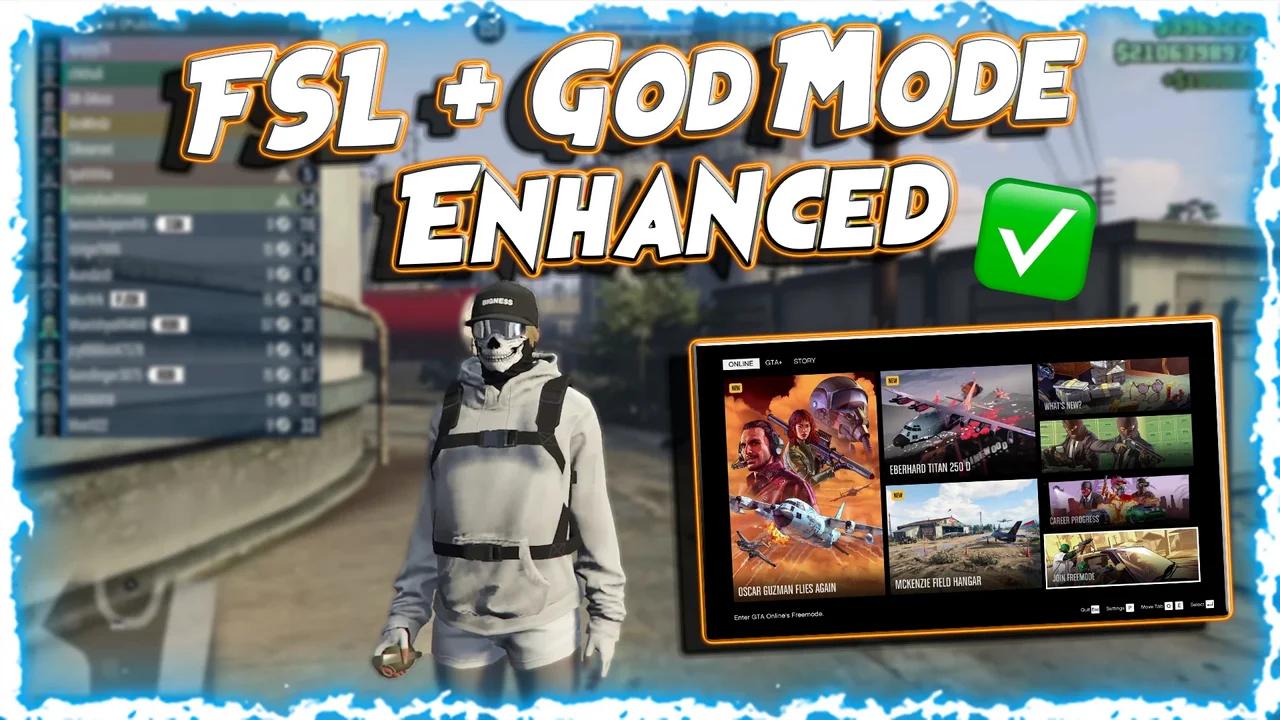 Enhanced Mod for GTA 5 Online 1.70 DLC Update FSL + GOD MODE