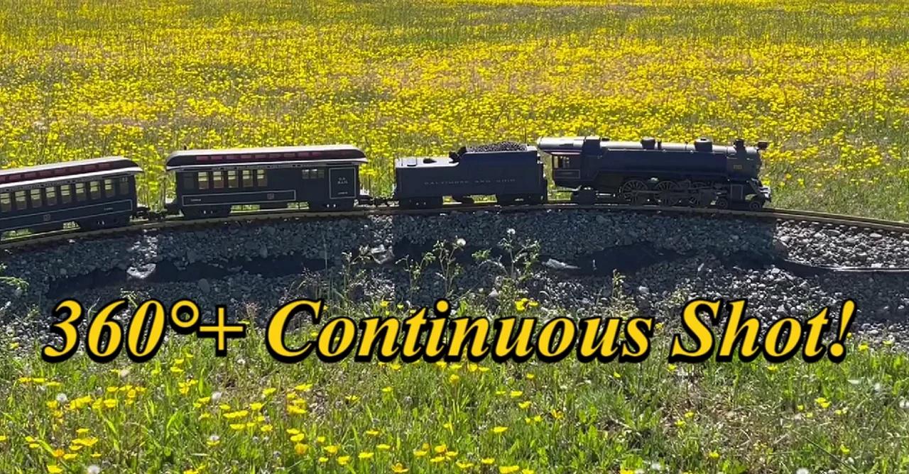 Spectacular 360° Continuous Shot of the B&O Train Traveling around the ...