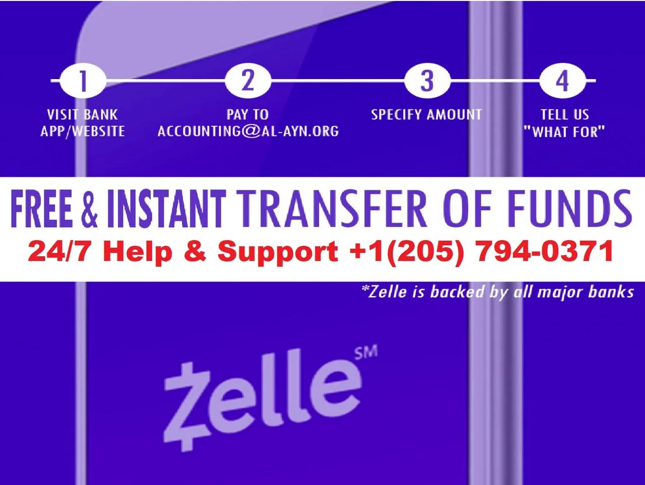 phone number for zelle pay