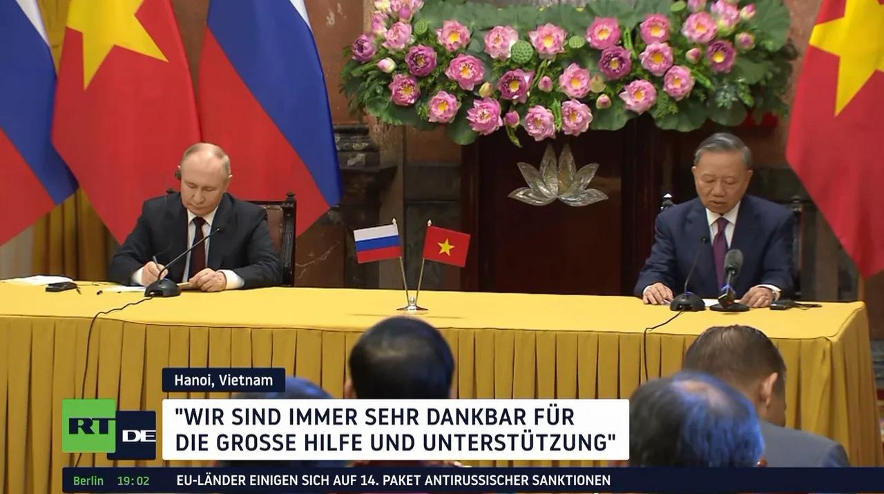 ⁣Historische Freundschaft und moderne Herausforderungen: Putin zu Gast in Vietnam