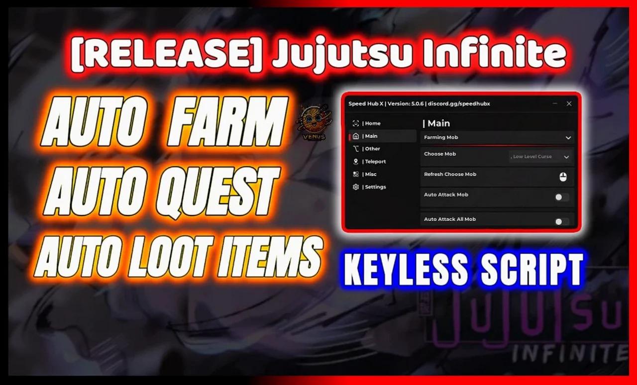 🔥NEW JUJUTSU INFINITE SCRIPT NO KEY 🔥 Auto Farm Boss, Get All Items ...