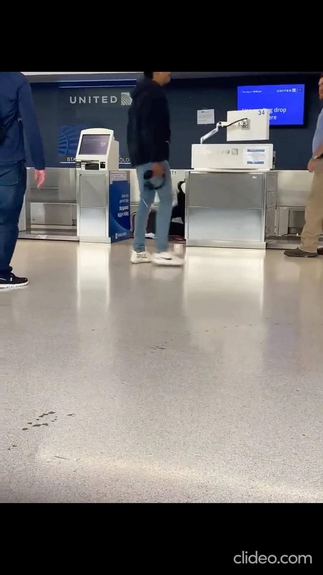 Video Shows ExNFL Player KO a United Airlines Employee After Their Airport Brawl