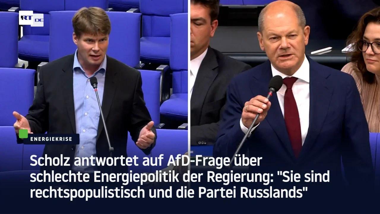 Scholz Antwortet Auf Afd Frage Ber Schlechte Energiepolitik Der Regierung Sie Sind