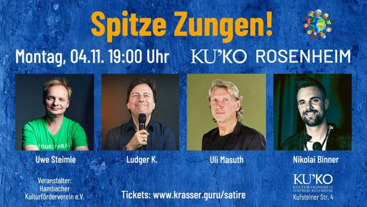 ⁣SPITZE ZUNGEN in Rosenheim, der Satiregipfel 4.11.2024